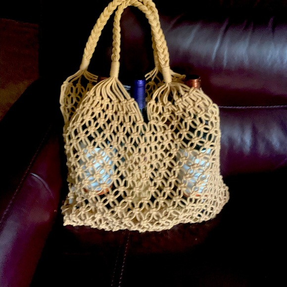 CultureFly Woven Tote Bag Tan - Picture 1 of 6